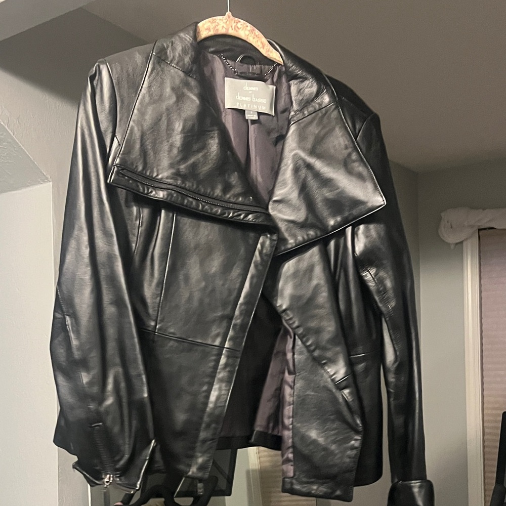 Chico's Elegant Black Leather Jacket